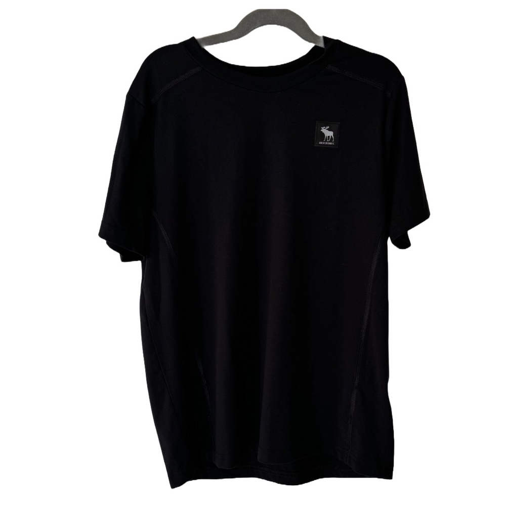 Abercrombie Kids Black Tee with Moose Emblem EUC